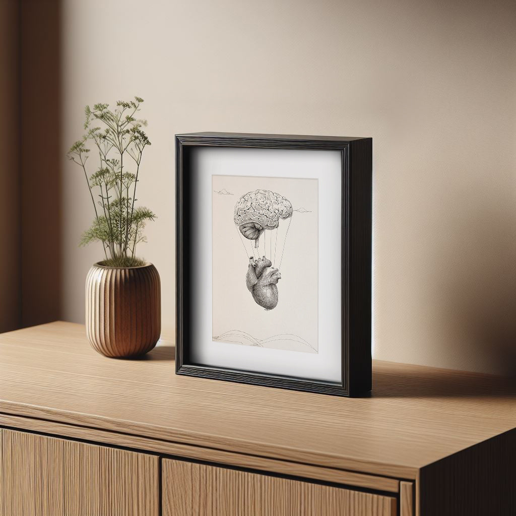 Illustrazione Cervello-Cuore