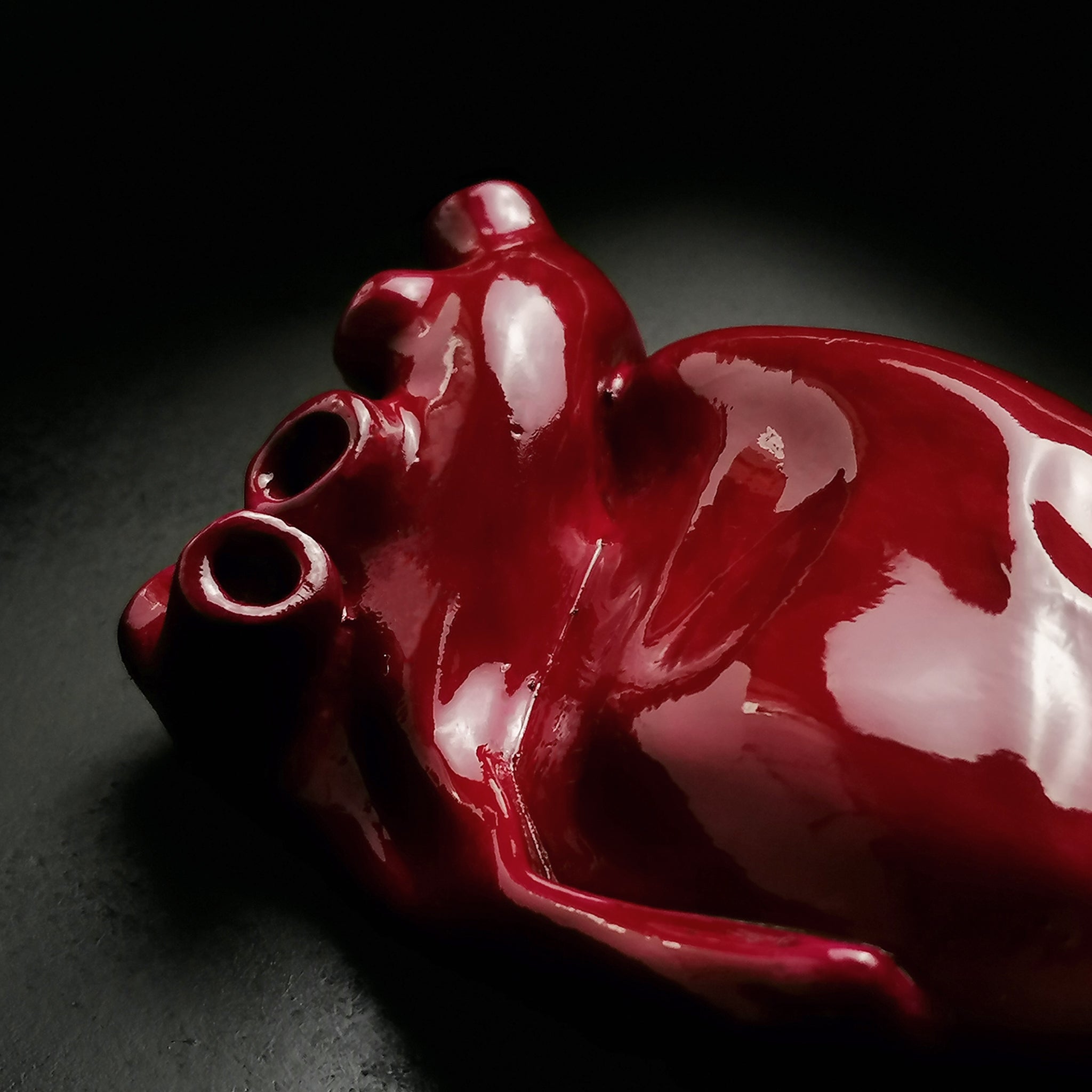 Cuore Anatomico Amaranto con Cornice Nera