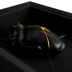 Cuore Anatomico Kintsugi Nero Con Cornice