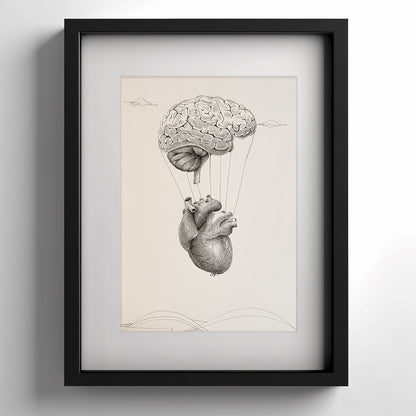 Illustrazione Cervello-Cuore