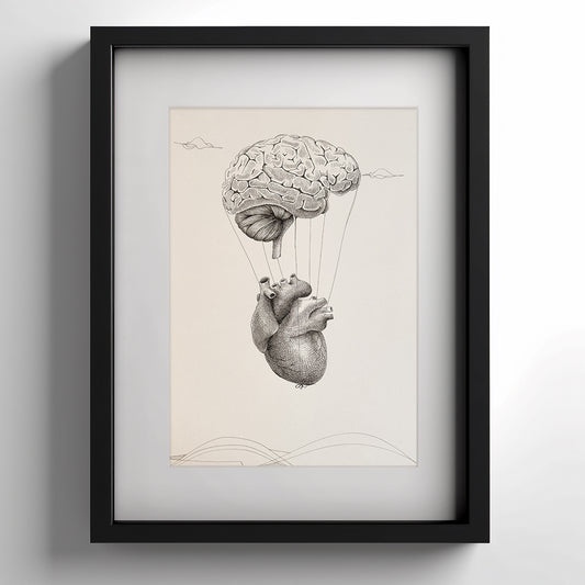 Illustrazione Cervello-Cuore