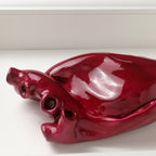 Cuore Anatomico Amaranto con Cornice Bianca