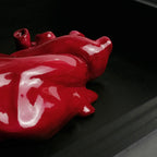 Cuore Anatomico Amaranto con Cornice Nera