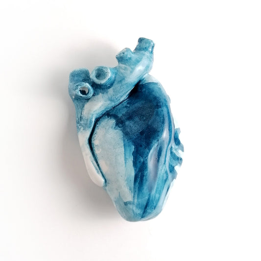 Cuore Anatomico Watercolor Blue